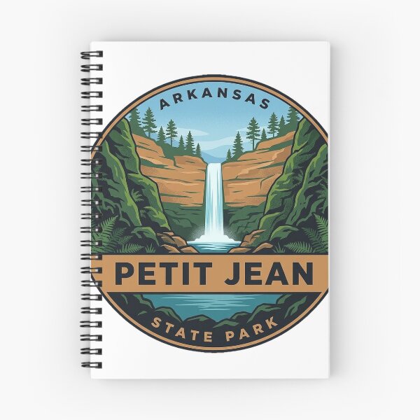 Item preview, Petit Jean State Park Arkansas Retro Falls Vintage Badge Sticker designed and sold by DetourDgn.