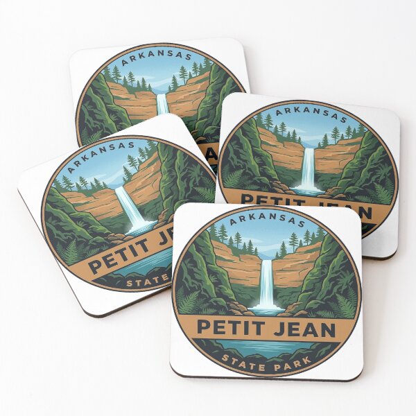 Item preview, Petit Jean State Park Arkansas Retro Falls Vintage Badge Sticker designed and sold by DetourDgn.