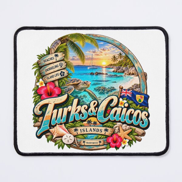 Item preview, Turks & Caicos Islands – Caribbean dream beach & sea retro design designed and sold by Wandervogel123.