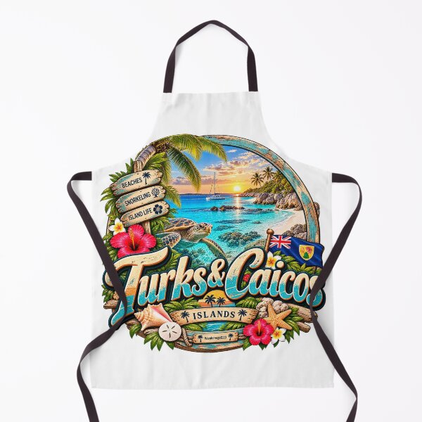 Item preview, Turks & Caicos Islands – Caribbean dream beach & sea retro design designed and sold by Wandervogel123.