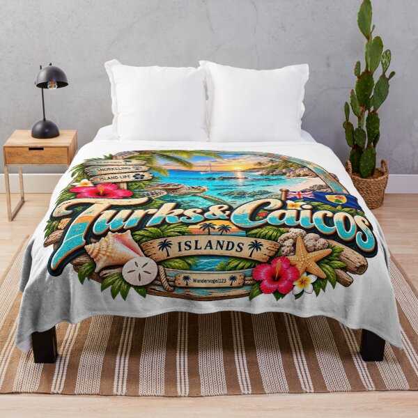 Item preview, Turks & Caicos Islands – Caribbean dream beach & sea retro design designed and sold by Wandervogel123.