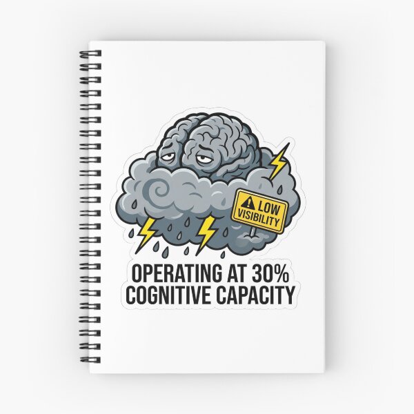 Item preview, Brain Fog Low Visibility Storm Humor Operating At 30 Percent Cognitive Capacity designed and sold by raedattia.