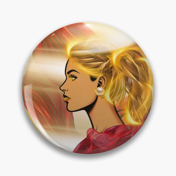 Item preview, Red Silk & Gold Glow Woman Profile Art designed and sold by tinkeybabes.