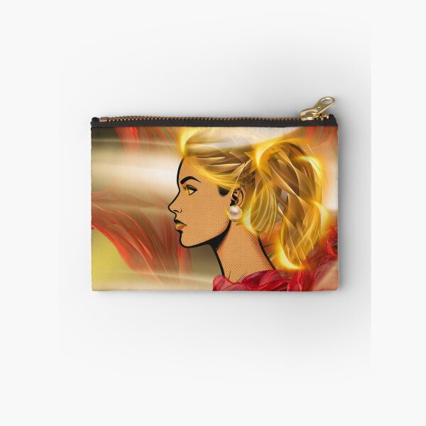 Item preview, Red Silk & Gold Glow Woman Profile Art designed and sold by tinkeybabes.