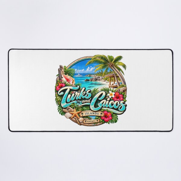 Item preview, Turks & Caicos Islands – Caribbean beach paradise & tropical retro design designed and sold by Wandervogel123.