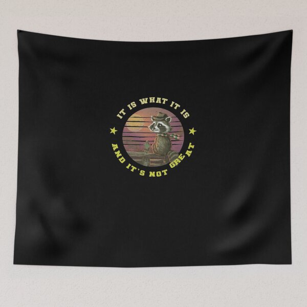 Item preview, It Is What It Is Funny Raccoon Sunset designed and sold by Andrich3.
