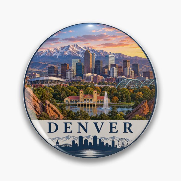Item preview, Denver Mountain Skyline Travel t-shirt designed and sold by Beyond Destinations.