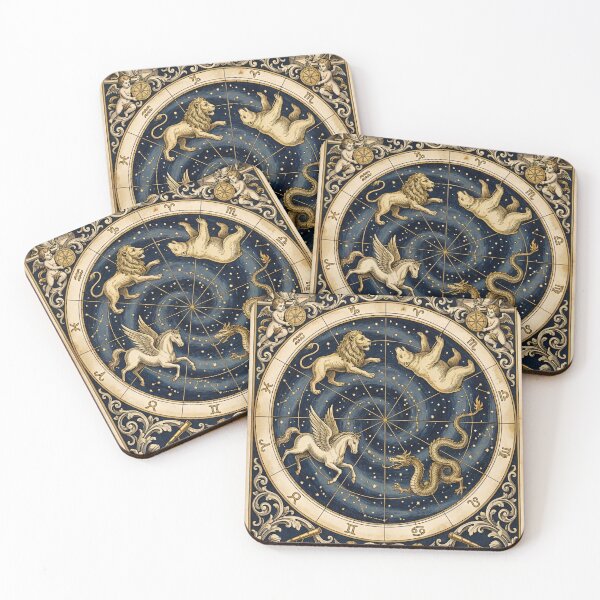 Item preview, Antique Celestial Map & Zodiac Constellation Chart designed and sold by FanCThis.