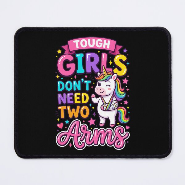Item preview, Tough Girls Don't Need Two Arms Unicorn designed and sold by dudelinart.