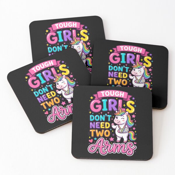 Item preview, Tough Girls Don't Need Two Arms Unicorn designed and sold by dudelinart.