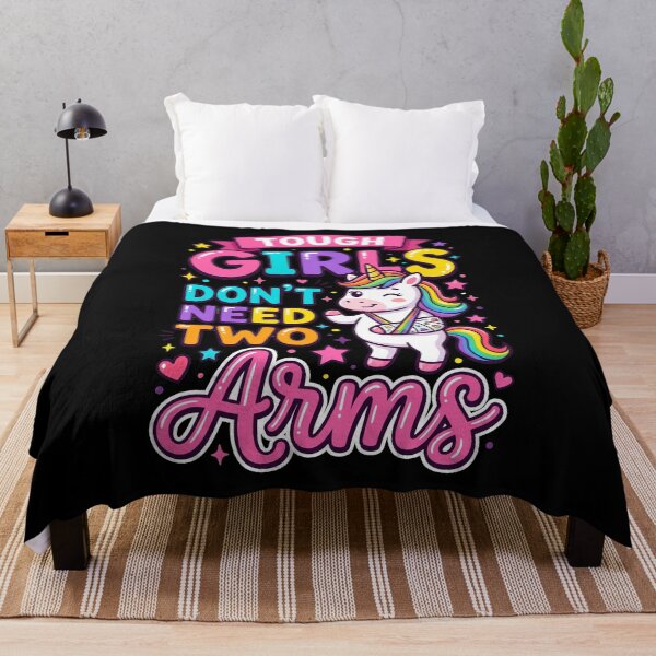 Item preview, Tough Girls Don't Need Two Arms Unicorn designed and sold by dudelinart.