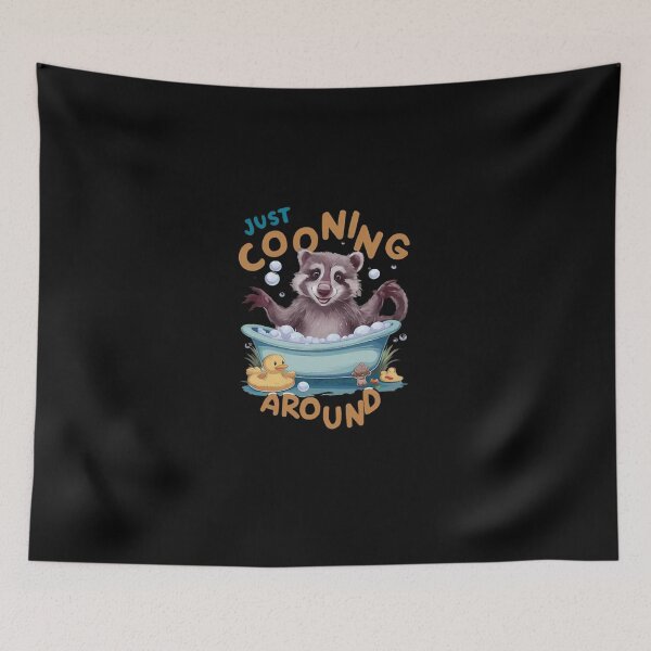 Item preview, Just Cooning Around Funny Raccoon Bathtub designed and sold by Andrich3.