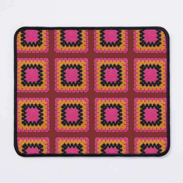 Item preview, Pink, orange and black granny square designed and sold by GasconyPassion.