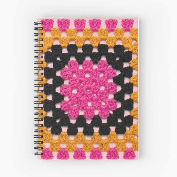 Item preview, Pink, orange and black granny square designed and sold by GasconyPassion.