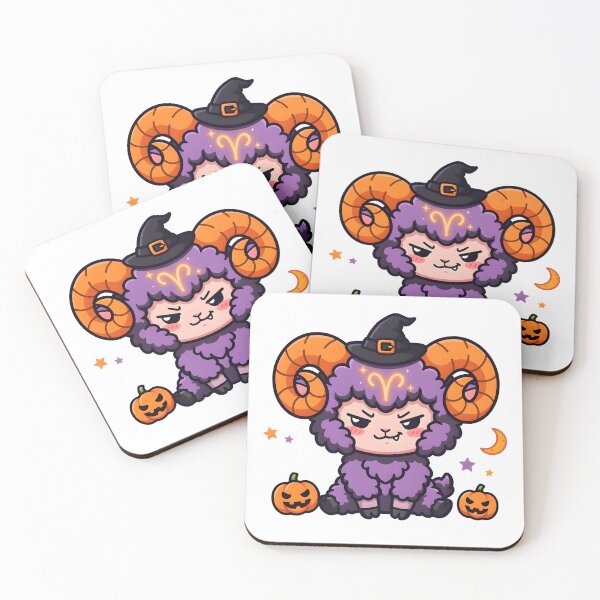 Item preview, Cute Aries Halloween Ram designed and sold by Zodiac Celestial Art.