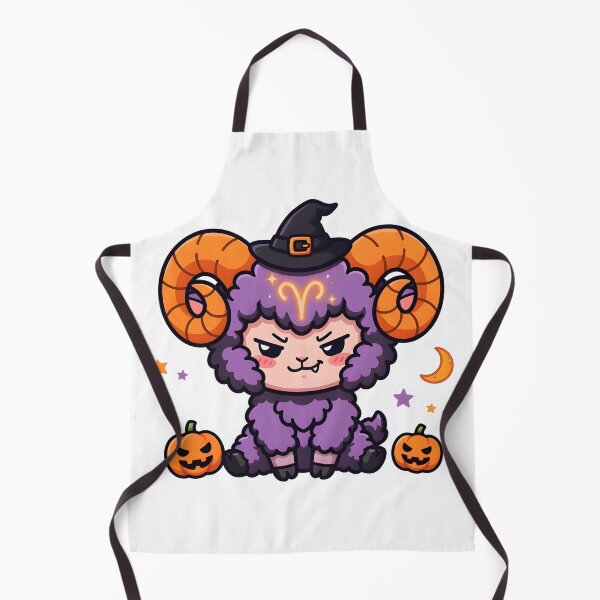 Item preview, Cute Aries Halloween Ram designed and sold by Zodiac Celestial Art.