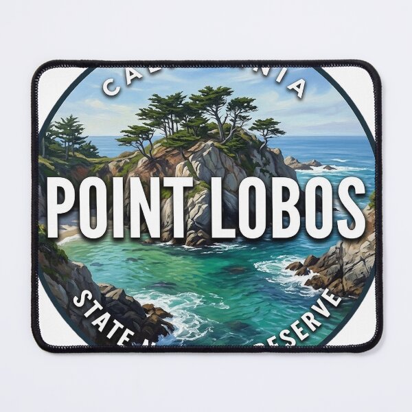 Item preview, Point Lobos State Natural Reserve California Turquoise Cove Round Badge Sticker designed and sold by DetourDgn.