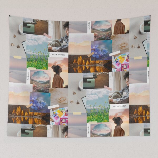 Item preview, Soft Serenity Aesthetic Moodboard designed and sold by Soujji-Designs.