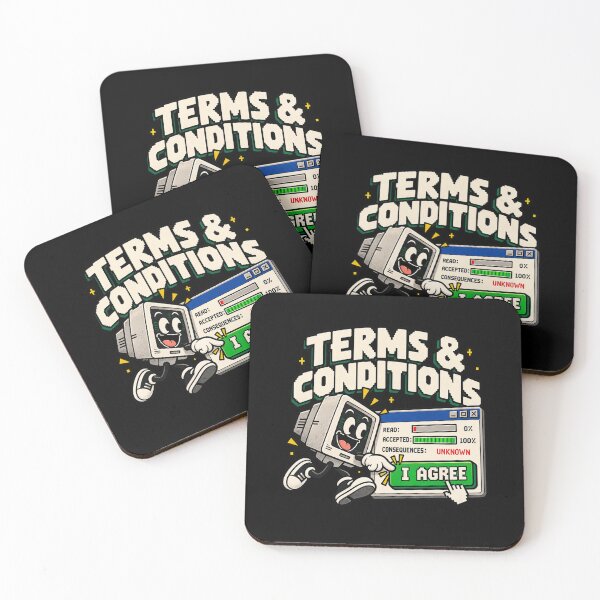 Item preview, Terms and Conditions – I Agree Without Reading Retro Computer Humor designed and sold by Mad Factory Designs.