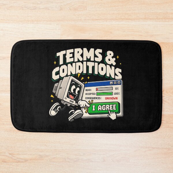 Item preview, Terms and Conditions – I Agree Without Reading Retro Computer Humor designed and sold by Mad Factory Designs.