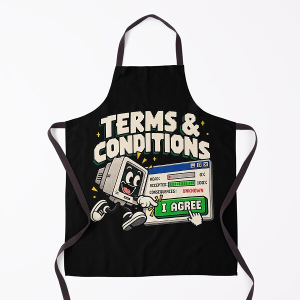 Item preview, Terms and Conditions – I Agree Without Reading Retro Computer Humor designed and sold by Mad Factory Designs.