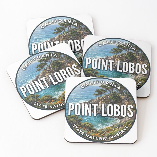 Artikelvorschau, Point Lobos State Natural Reserve California Wildflower Spring Round Badge Sticker entworfen und verkauft von DetourDgn.