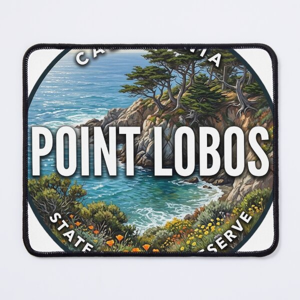 Item preview, Point Lobos State Natural Reserve California Wildflower Spring Round Badge Sticker designed and sold by DetourDgn.