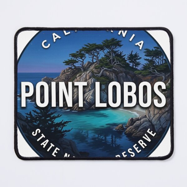 Item preview, Point Lobos State Natural Reserve California Blue Hour Round Badge Sticker designed and sold by DetourDgn.