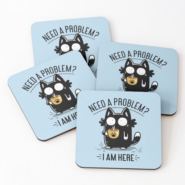 Item preview, Need A Problem - Funny Black Cat designed and sold by Snouleaf.