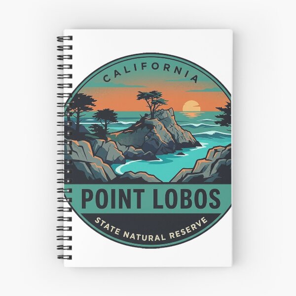Item preview, Point Lobos State Natural Reserve California Retro Coast Vintage Badge Sticker designed and sold by DetourDgn.
