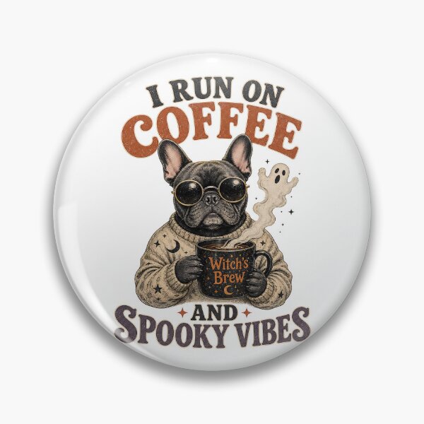 Item preview, Coffee Spooky Vibes Frenchie Halloween – French Bulldog Witch’s Brew designed and sold by elisarasada.