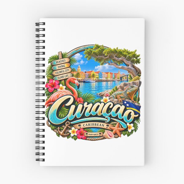 Item preview, Curaçao Caribbean – Willemstad Flamingo & Tropical Paradise Retro Design designed and sold by Wandervogel123.