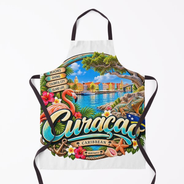 Artikelvorschau, Curaçao Karibik – Willemstad Flamingo & Tropenparadies Retro Design entworfen und verkauft von Wandervogel123.