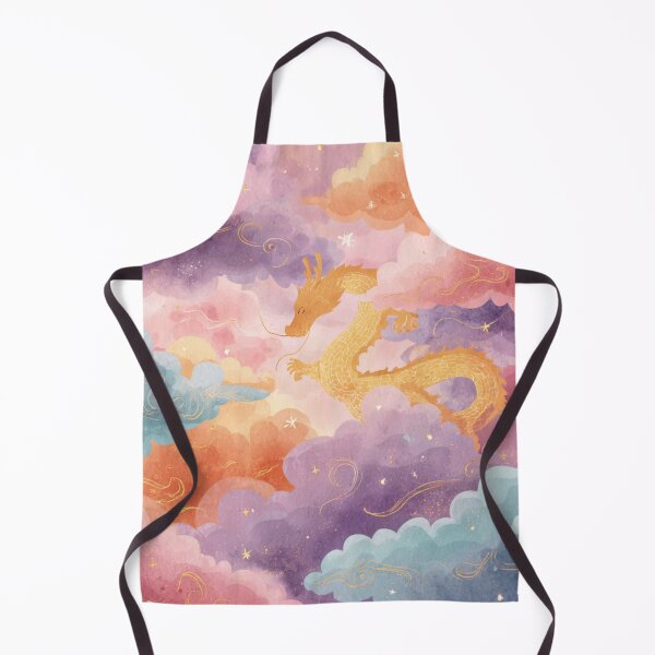 Item preview, Golden Dragon Watercolor Clouds Fantasy Sky Art designed and sold by GrinGalore.