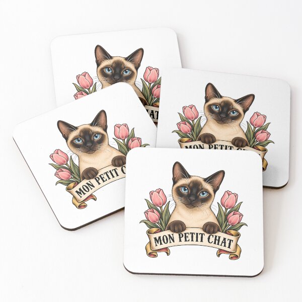 Item preview, My Little Siamese Cat Tulip Banner designed and sold by Old's Cool Cat Studio.