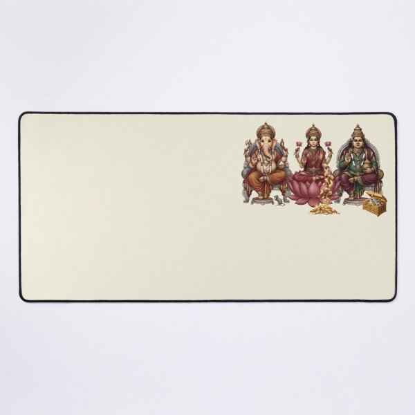 Item preview, Lakshmi Ganesha Kubera Divine Wealth Art designed and sold by hutofdesigns.