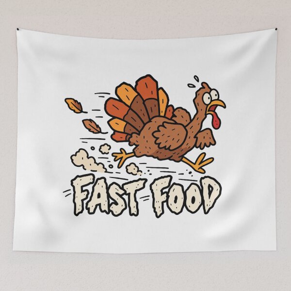 Item preview, Fast Food Funny Thanksgiving Turkey designed and sold by MonkiFlipp.