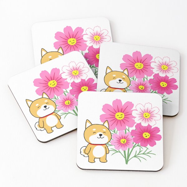 Item preview, A cute Shiba Inu smiling happily in a cosmos field designed and sold by neriko.