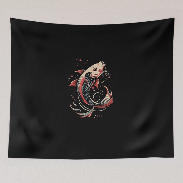 Item preview, Traditional Koi Fish Swirl Geometric Graphic designed and sold by Floraun3.