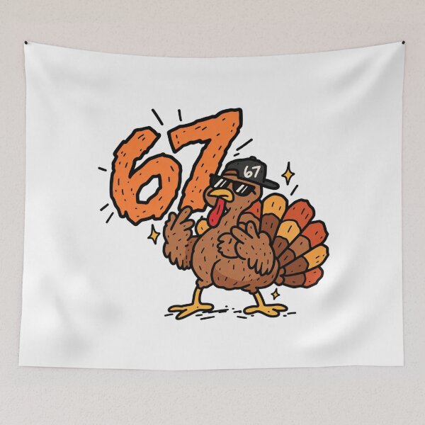 Item preview, Funny 67 Thanksgiving Turkey Meme designed and sold by MonkiFlipp.