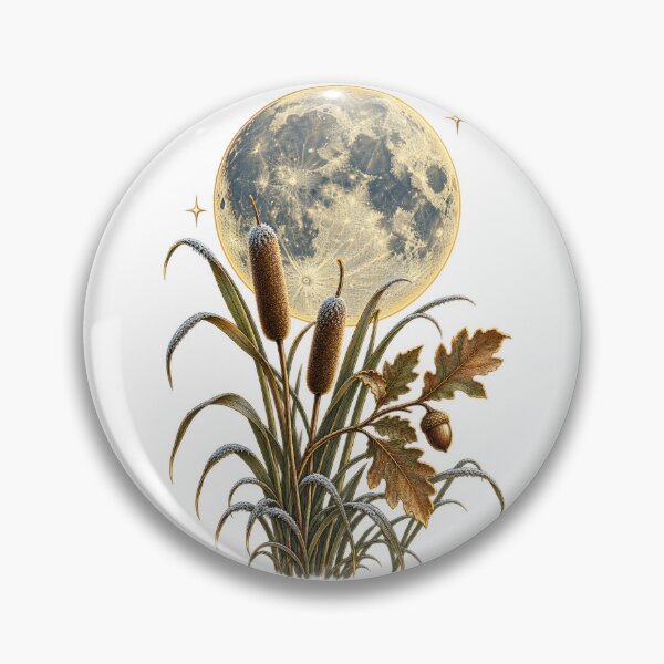Item preview, Beaver Moon | November Full Moon Botanical Art | Moon Lover Gift designed and sold by Brackenlume Studio.