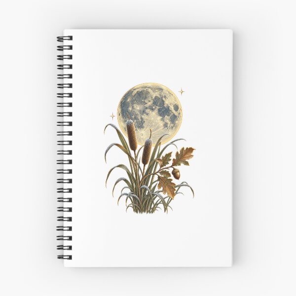 Item preview, Beaver Moon | November Full Moon Botanical Art | Moon Lover Gift designed and sold by Brackenlume Studio.