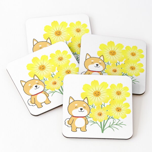 Item preview, Copy of A cute Shiba Inu smiling happily in a cosmos field designed and sold by neriko.