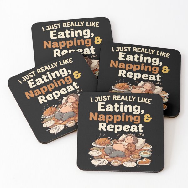 Item preview, Eating Napping Repeat Funny Feast Lover designed and sold by YASSINE HZ.