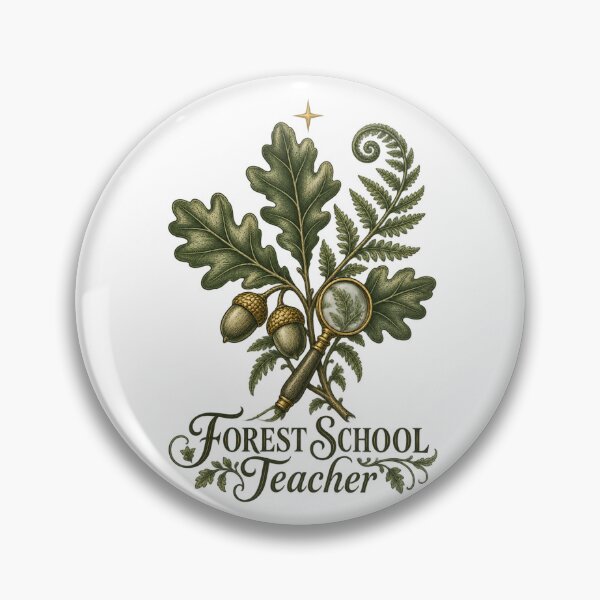 Item preview, Forest School Teacher | Oak & Acorn Botanical | Forest School Teacher Gift designed and sold by Brackenlume Studio.