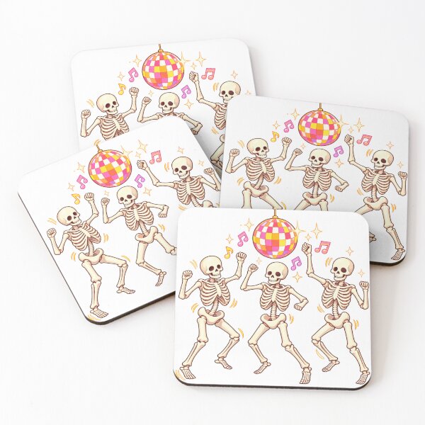 Item preview, Dancing Skeletons Retro Disco Ball Halloween designed and sold by Nicha Studio.