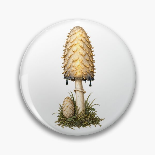 Item preview, Shaggy Inkcap Mushroom | Vintage Mycology Fungi Art | Mushroom Lover Gift designed and sold by Brackenlume Studio.
