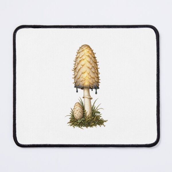 Item preview, Shaggy Inkcap Mushroom | Vintage Mycology Fungi Art | Mushroom Lover Gift designed and sold by Brackenlume Studio.