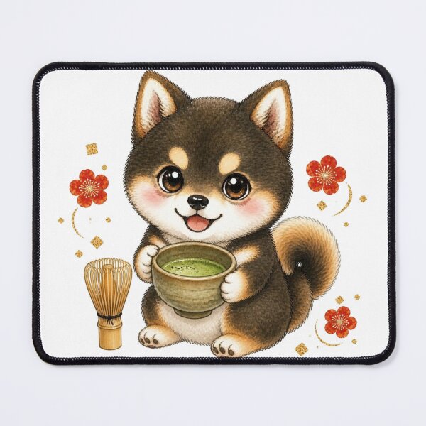 Item preview, Matcha Sesame Shiba Inu – Japanese Tea Time designed and sold by Kawaii Matcha Studio.