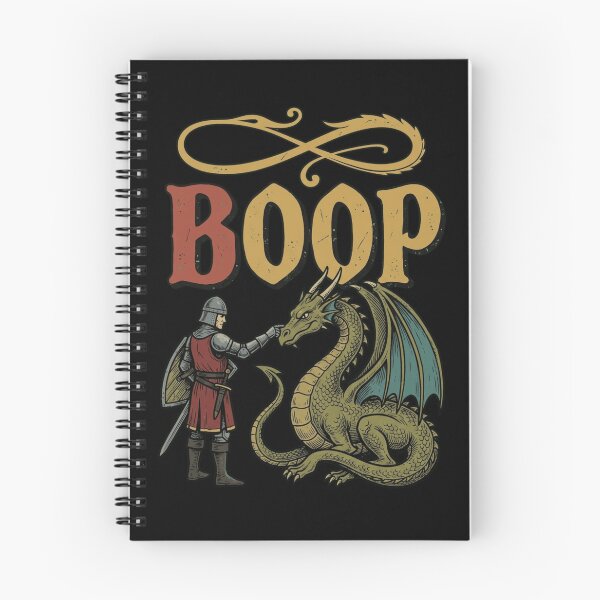 Item preview, Dragon Boop: Medieval Knight Dragon Lover Fantasy Humor Mythical Creature Renaissance designed and sold by NewaveBoutique.